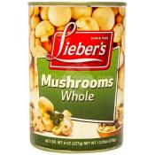 Kosher Lieber's whole mushrooms 8 oz