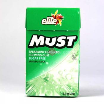 Elite must spearmint flavored chewing gum kp