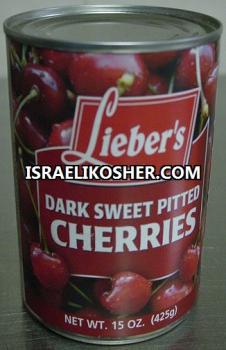 Lieber's dark sweet pitted cherries 15 oz kp