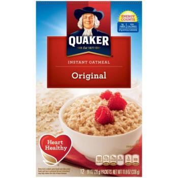 Kosher Quaker Instant Oatmeal Original 12 Packets