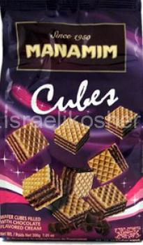 Kosher Manamim Cubed Wafers with Chocolate Filling 7.05 oz.