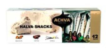 Kosher Achva Assorted Halva Snacks (Walnuts, Cocoa, Vanilla) 12 CT 10.5 oz