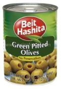 Kosher Beit Hashita Green Pitted Olives 19 oz