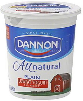 Kosher Dannon plain low fat yogurt 32 oz