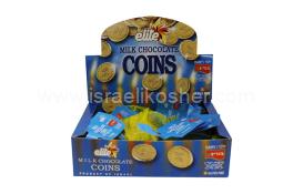Kosher Elite Milk Chocolate Coins Box 24 ct (Cholov Yisroel)