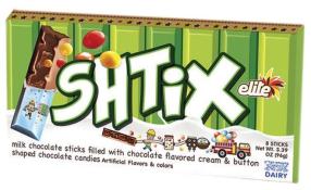 Kosher Elite SHTIX Milk Chocolate Sticks with Chocolate Candies 3.39 oz