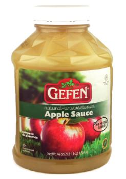 Kosher Gefen Natural Unsweetened Applesauce 46 oz (Plastic Bottle)
