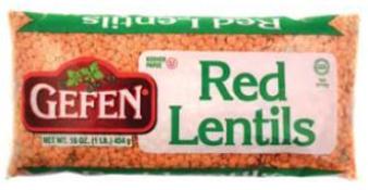 Kosher Gefen Red Lentils 16 oz