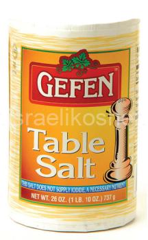 Kosher Gefen Table Salt 26 oz