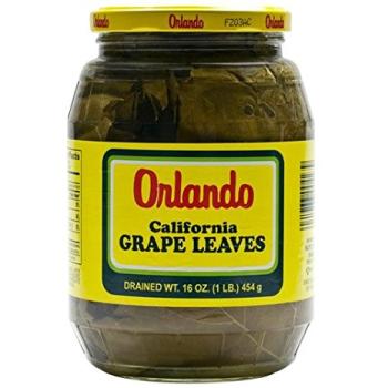 Kosher Orlando California Grape Leaves (Drained WT 16 oz)