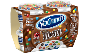 Kosher YoCrunch Low Fat Vanilla Yogurt With M&M's Topping 4 pk (4 oz)