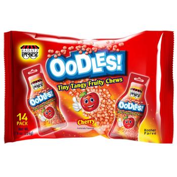 Kosher Paskesz Oodles Tiny Tangy Fruity Chews Cherry Flavor 7.9 oz