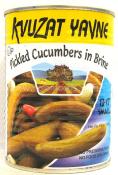 Kosher Kvuzat Yavne Pickled Cucumbers In Brine 13-17 Small 19 oz