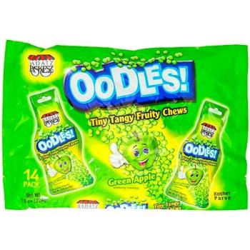 Kosher Paskesz Oodles Tiny Tangy Fruity Chews Green Apple Flavor 7.9 oz