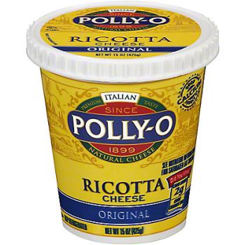 Kosher Pollyo Whole Milk Ricotta Cheese 15 oz