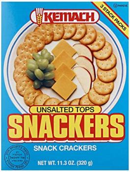 Kosher Kemach Snackers Unsalted Tops 10.3 oz