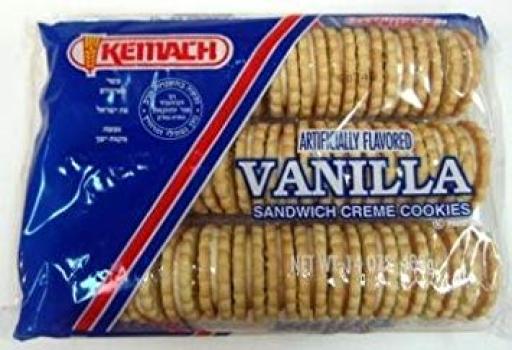 Kosher Kemach Vanilla Sandwich Creme Cookies 12 oz