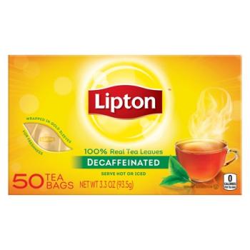 Kosher Lipton Decaffeinated Black Tea 50 bags