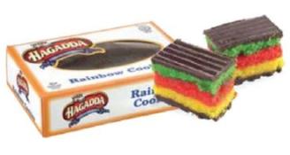 Kosher Haggada Bakery Rainbow Cookies 12 oz