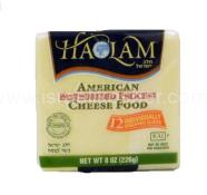 Kosher Haolam American White Cheese 12 Slices 8 oz