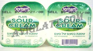 Kosher Norman's Sour Cream 2 - 7 oz Pack