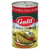 Kosher Galil cucumber pickles 7-9 in vinegar 23 oz