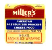 Kosher Miller's American Yellow Cheese 16 Slices 12 oz