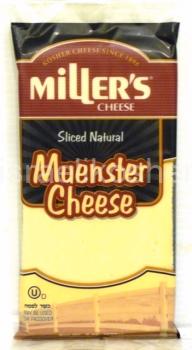 Kosher Miller's Sliced Natural Muenster Cheese 6 oz