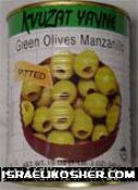 Israeli green pitted olives kp