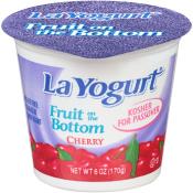 Kosher La yogurt fruit on the bottom cherry 6 oz