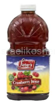 Kosher Lieber's 100% Cranberry Juice 64 oz
