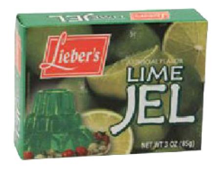 Kosher Lieber's Artificial Flavor Lime Jel 3 oz