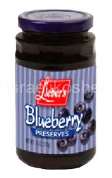 Kosher Lieber's Blueberry Preserves 18 oz
