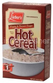 Kosher Lieber's Farina Style Maple & Brown Hot Cereal 10 oz