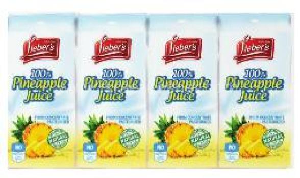 Kosher Lieber's Pineapple Juice 4 Pack - 6.76 oz