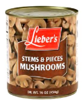 Kosher Lieber's Stems & Pieces Mushrooms 16 oz