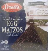 Kosher Streit's Dark Chocolate Egg Matzos Fully Coated 7.5 oz