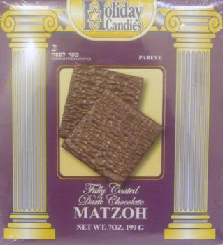 Kosher Holiday Candies Fully Coated Dark Chocolate Matzoh 7 oz