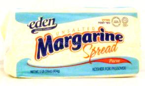 Kosher Eden Unsalted Margarine Spread 16 oz