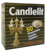 Kosher Candlelit 50 Disposable Candle Holders