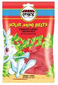 Kosher Paskesz Sour Mini Belts Strawberry Flavored 4 oz