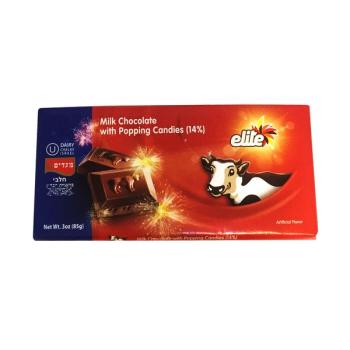 Kosher Elite Milk Chocolate with Popping Candy 3.5 oz