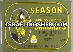 Season skinless & boneless sardines in pure olive oil 105g kp