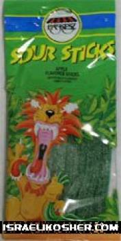 Paskesz sour sticks apple 3.5 oz.