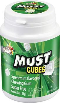 Kosher Elite Must Cubes Spearmint Flavored chewing Gum 2 oz
