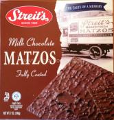 Kosher Streit's Milk Chocolate Matzos Fully Coated 7 oz